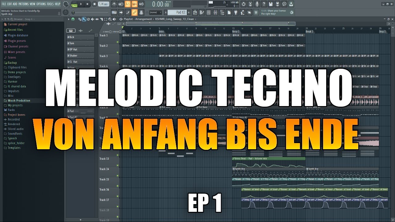 Melodic Techno Track von Anfang bis Ende produzieren | Ep. 1 | FL Studio
