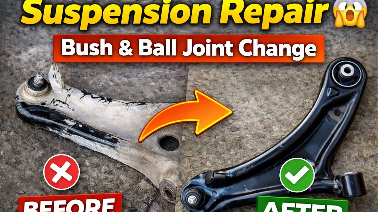 Honda BR-V Suspension Totally Destroyed 😱 Full Lower Arm Bush & Ball Joint Press