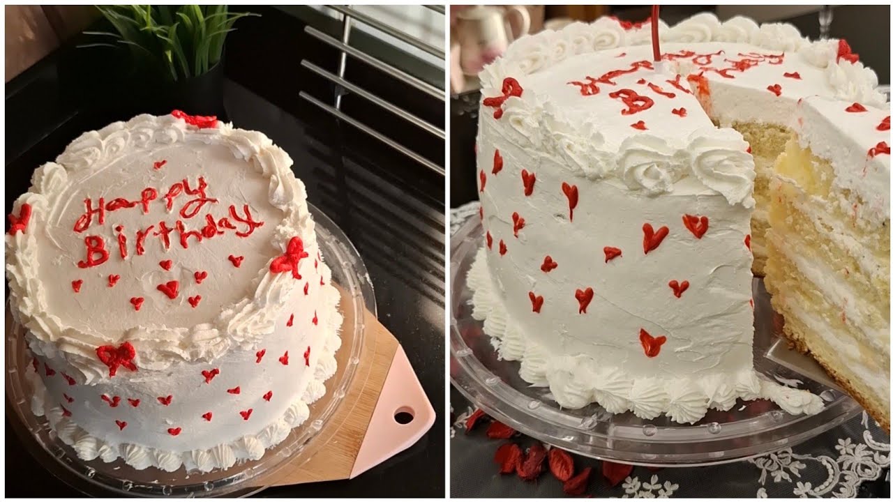 تورته للمناسبات طعمها رهيب وبطريقة تزيين بسيطه وسهله جداا للمبتدئين👌❤️🎂