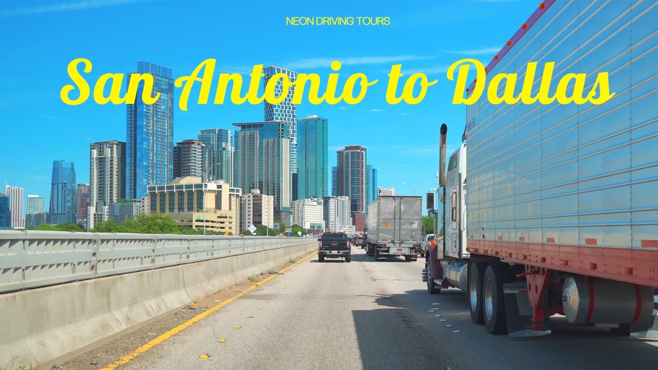 San Antonio to Dallas Texas Full Road Trip 4K60 HDR
