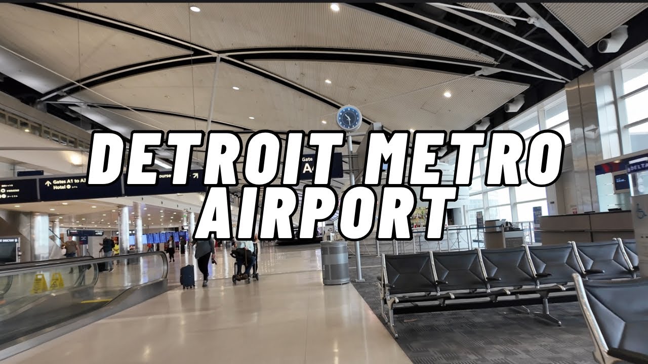 Detroit Metro Airport // McNamara Terminal // 4K Walking Tour