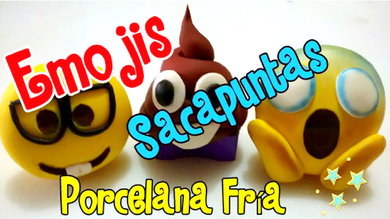 Decora tus sacapuntas con Emojis(porcela fría)
