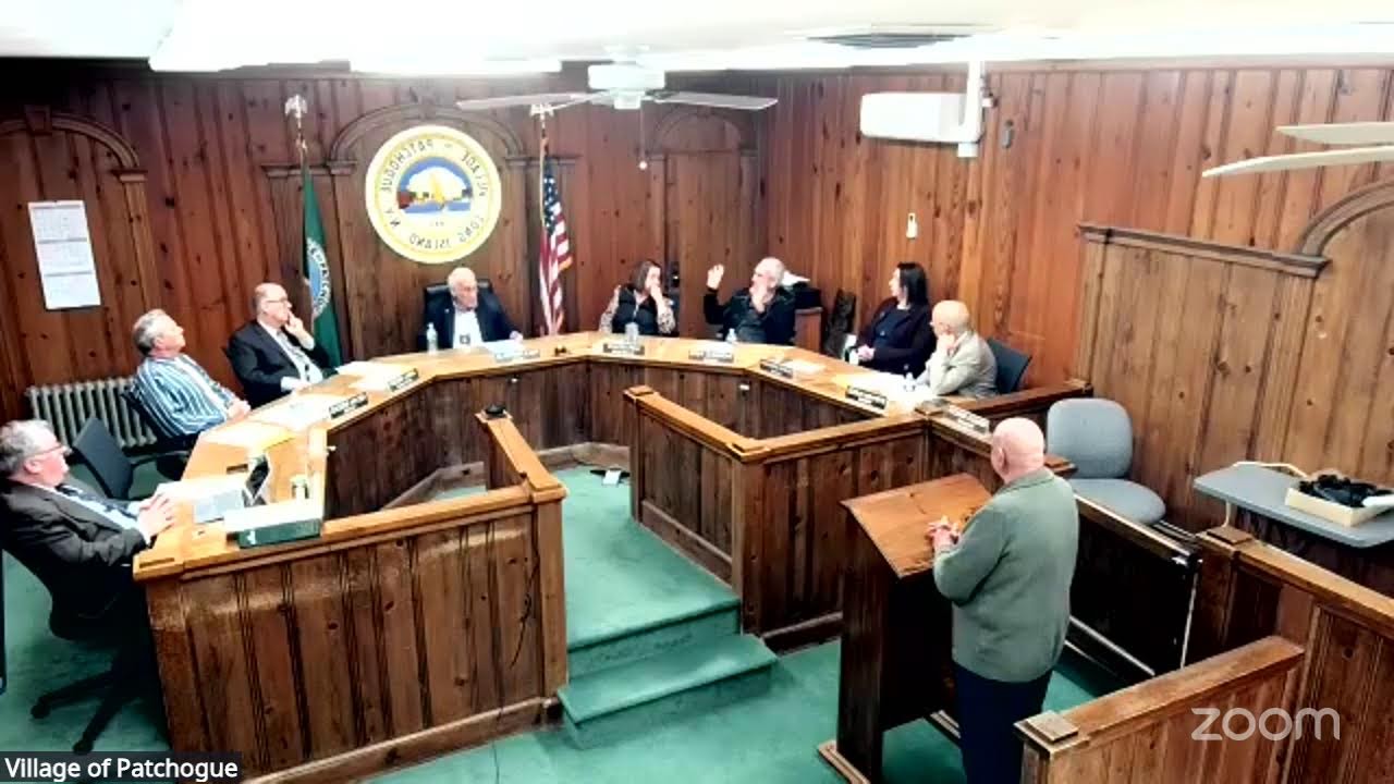 Village of Patchogue's Zoom Board of Trustees Meeting - February 24, 2026