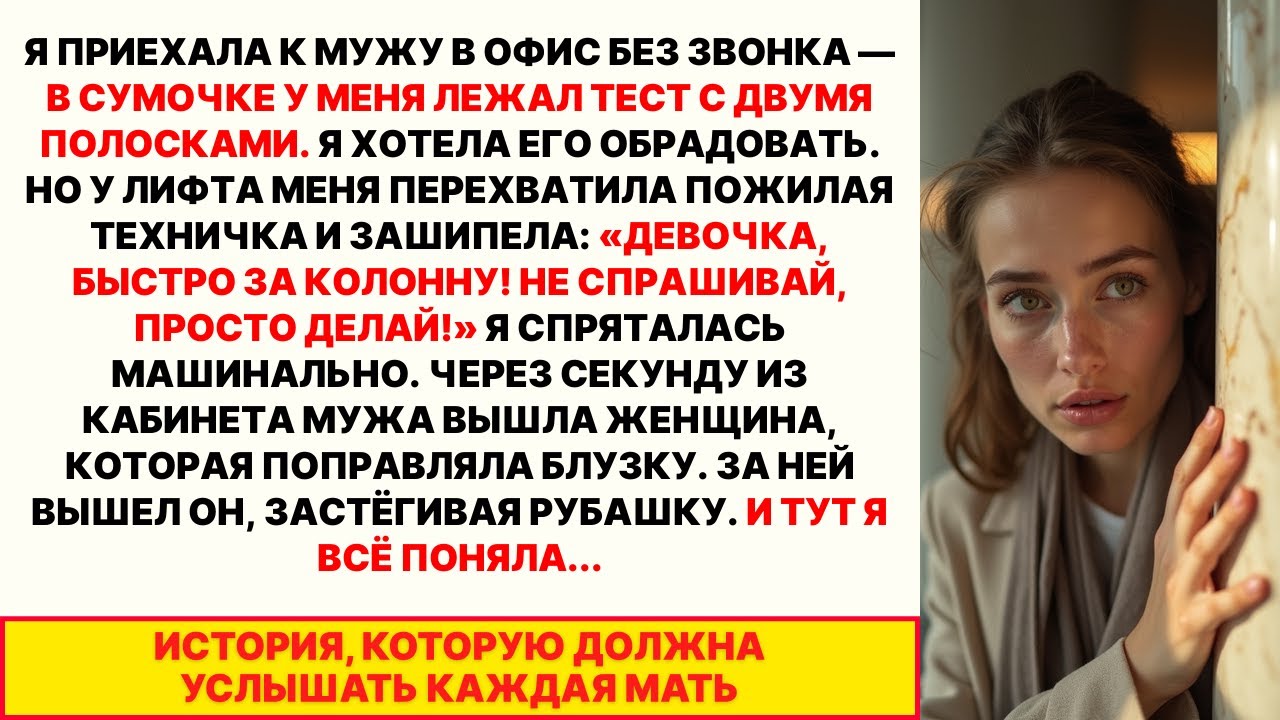 Наташа приехала к мужу с тестом на беременность, но техничка схватила её: «БЫСТРО ЗА КОЛОННУ!»