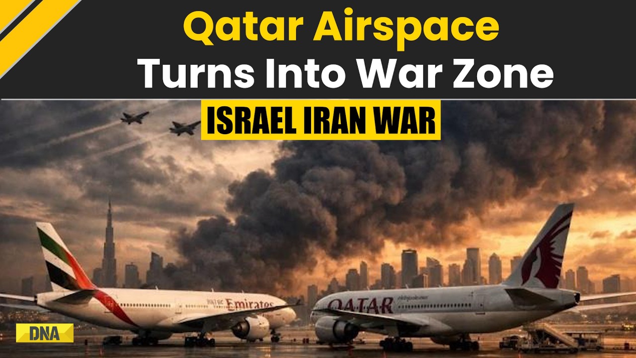 Israel Iran War: Qatar Airspace Turns Into War Zone | Missile Interceptors Fired |US Iran Israel War