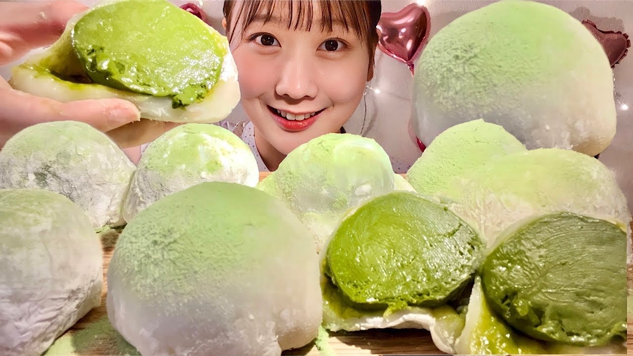 ASMR маття шоколадный моти【русские субтитры】【Mukbang/ Eating Sounds】