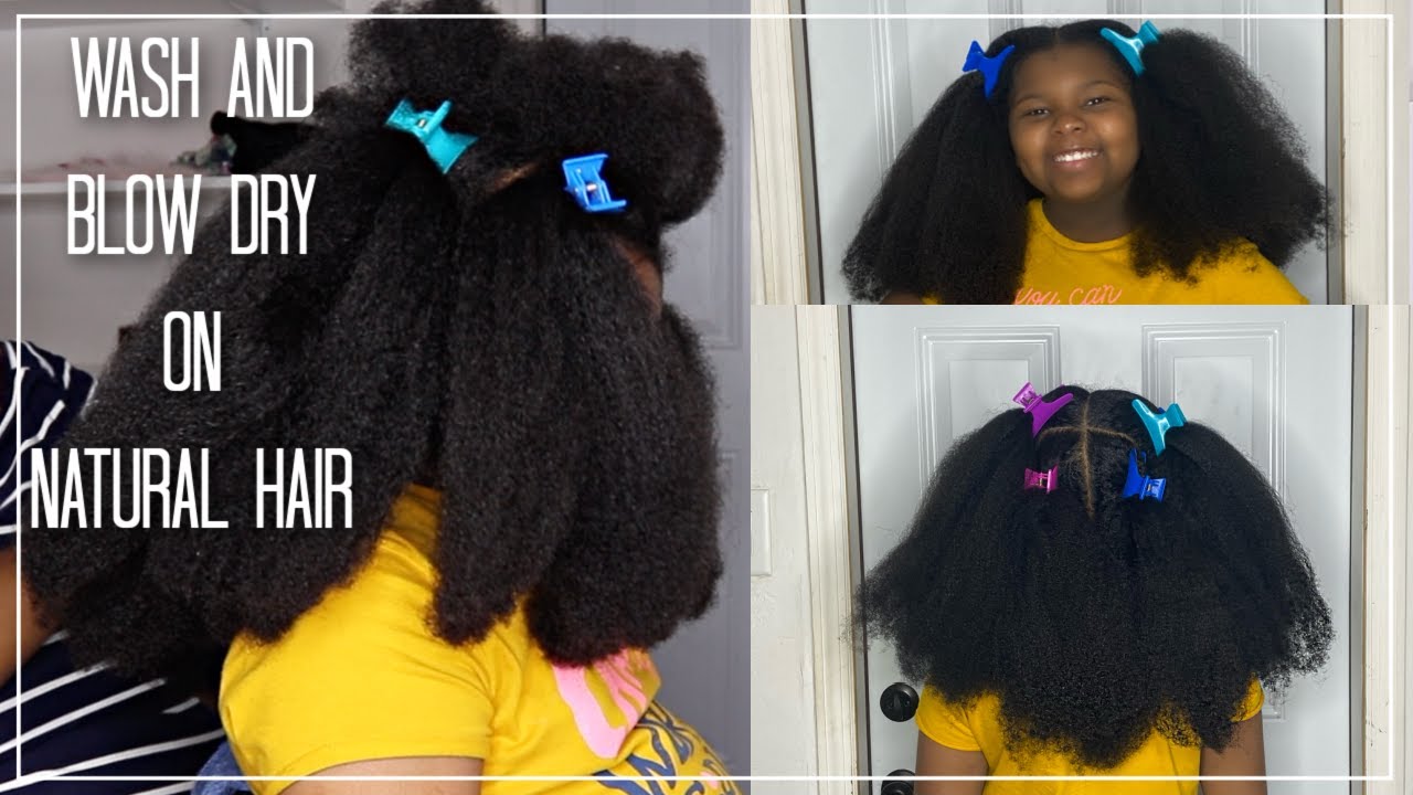 SUPER THICK Natural Hair | Wash and Blow Dry
