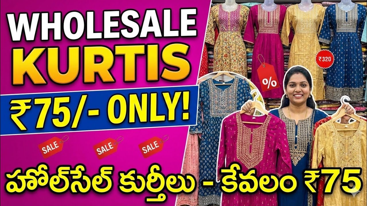 Madina Wholesale Kurti Collection ₹75 Only! Very low Prices! | Wholesale Kurtis Online