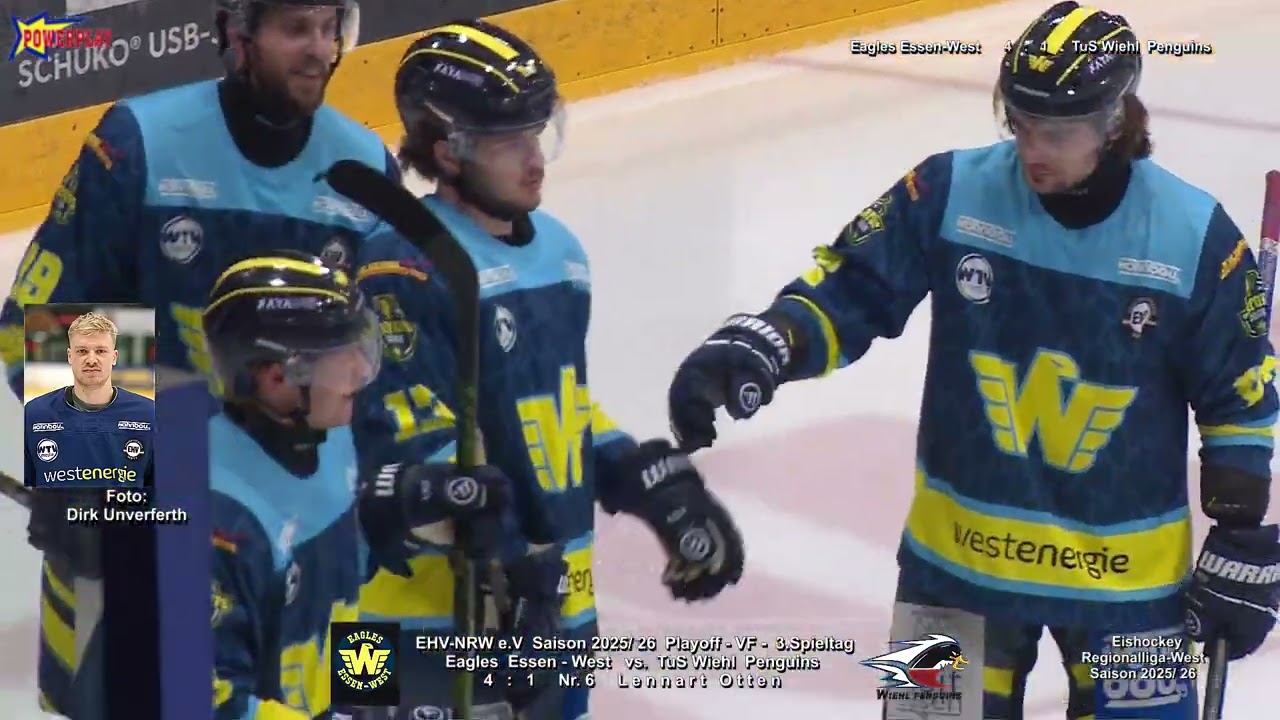 2026 02 20 EHV NRW Playoff VF Spiel 3 Eagles Essen West vs  TuS Wiehl Penguins