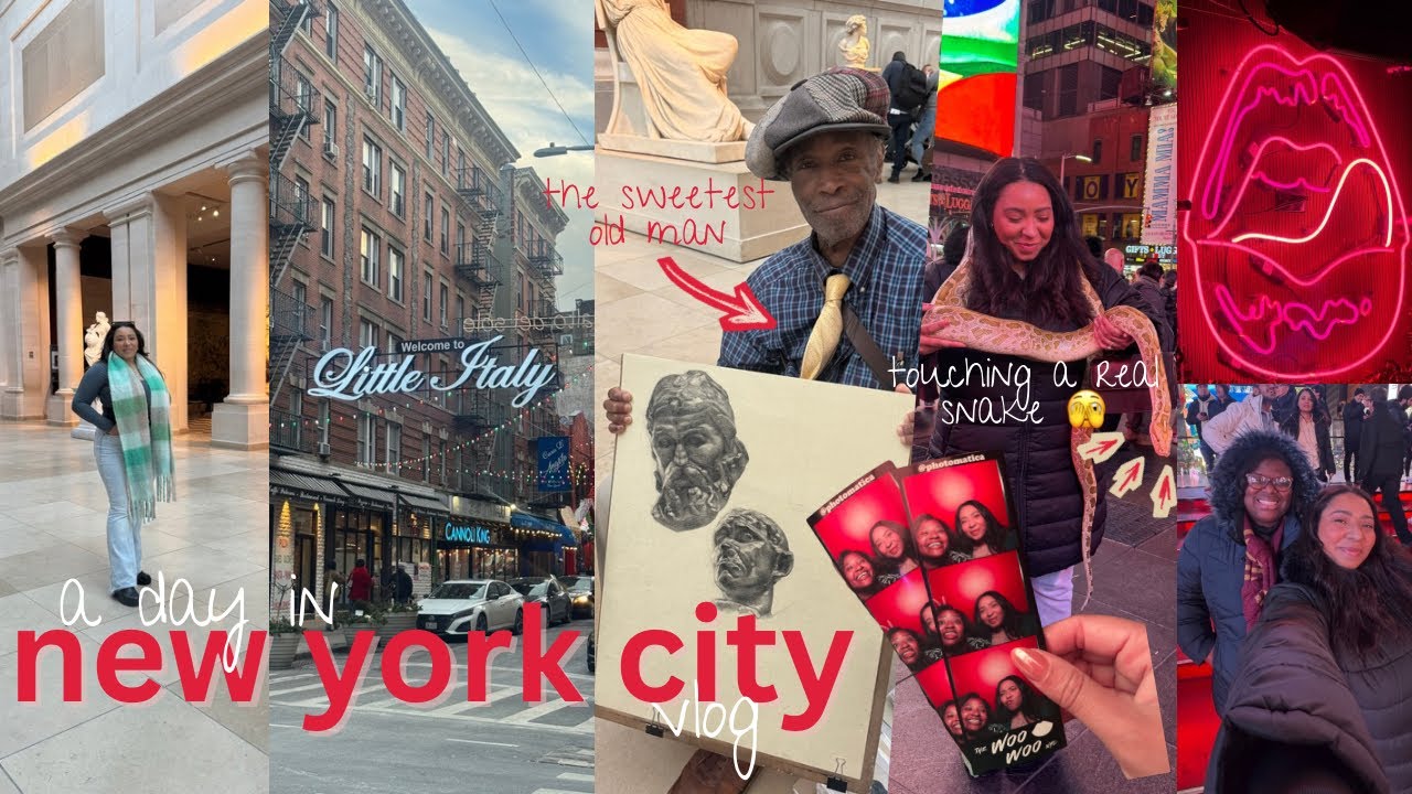 NEW YORK CITY VLOG | visiting The Met, Times Square, an underground speakeasy, & touching a snake?🐍 