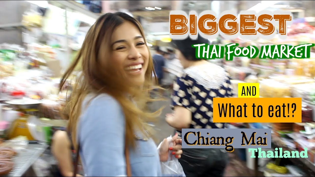What to eat @ biggest food market in Chiang Mai, Thailand (sub thai)