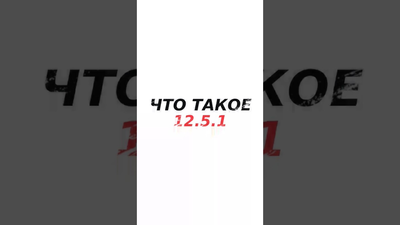 ЧТО ТАКОЕ 12.5.1 #shorts