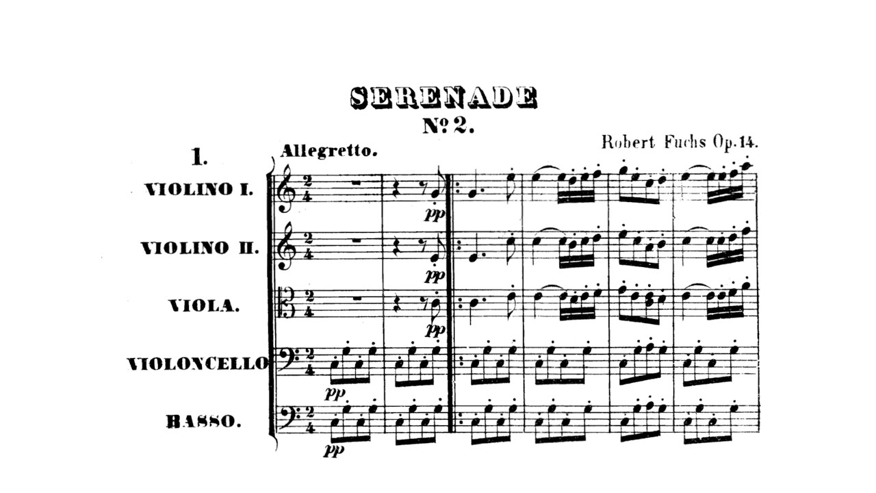 Serenade for Strings No. 2 in C Major (Robert Fuchs) - SCORE