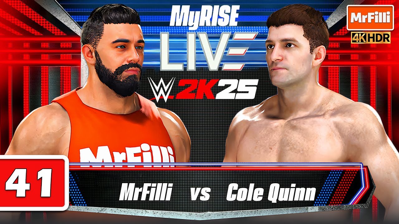 WWE 2K25 - MyRise "Live Events" | MrFilli vs Cole Quinn | 41 | PS5 [4K HDR 60FPS] No Commentary