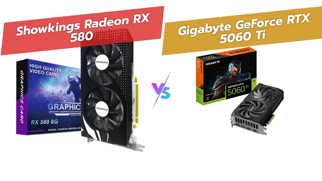 💻SHOWKINGS RX 580 vs GIGABYTE RTX 5060 Ti 🖥️