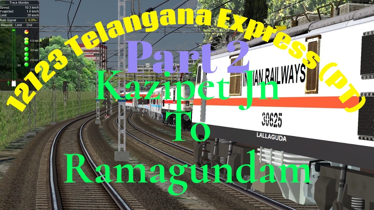 12723 Telangana Express Part 2 Journey Continue From Kazipet Jn Outer To Ramagundam.