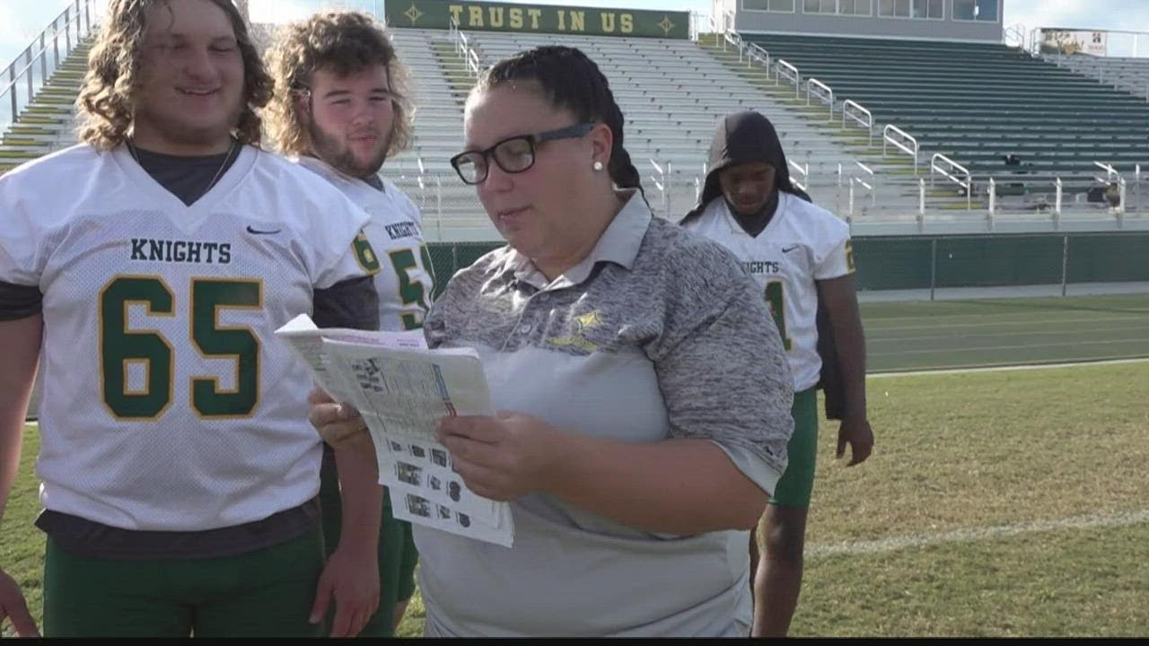 North Central high school makes history with female football coach