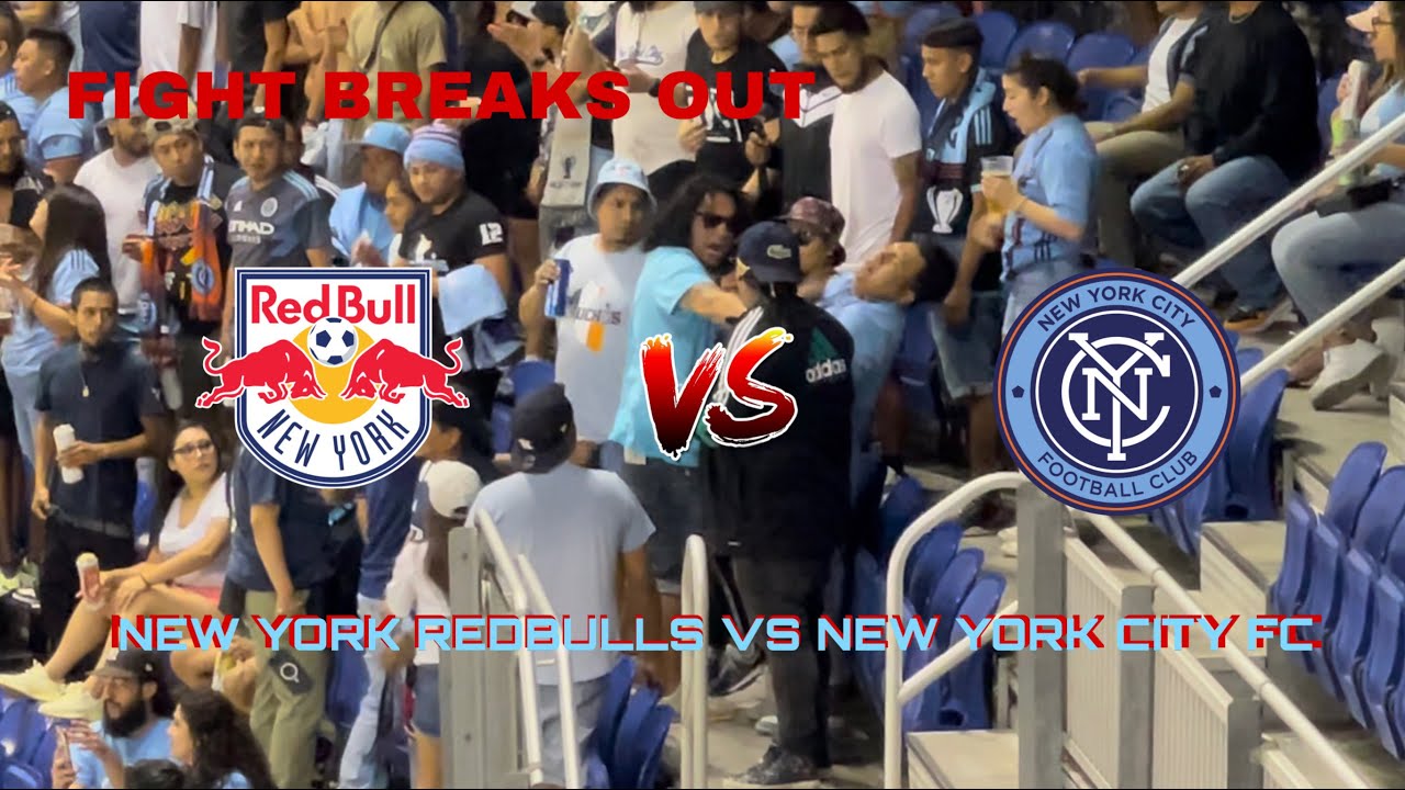NEW YORK REDBULLS VS NEW YORK CITY FC I fight breaks out 👊