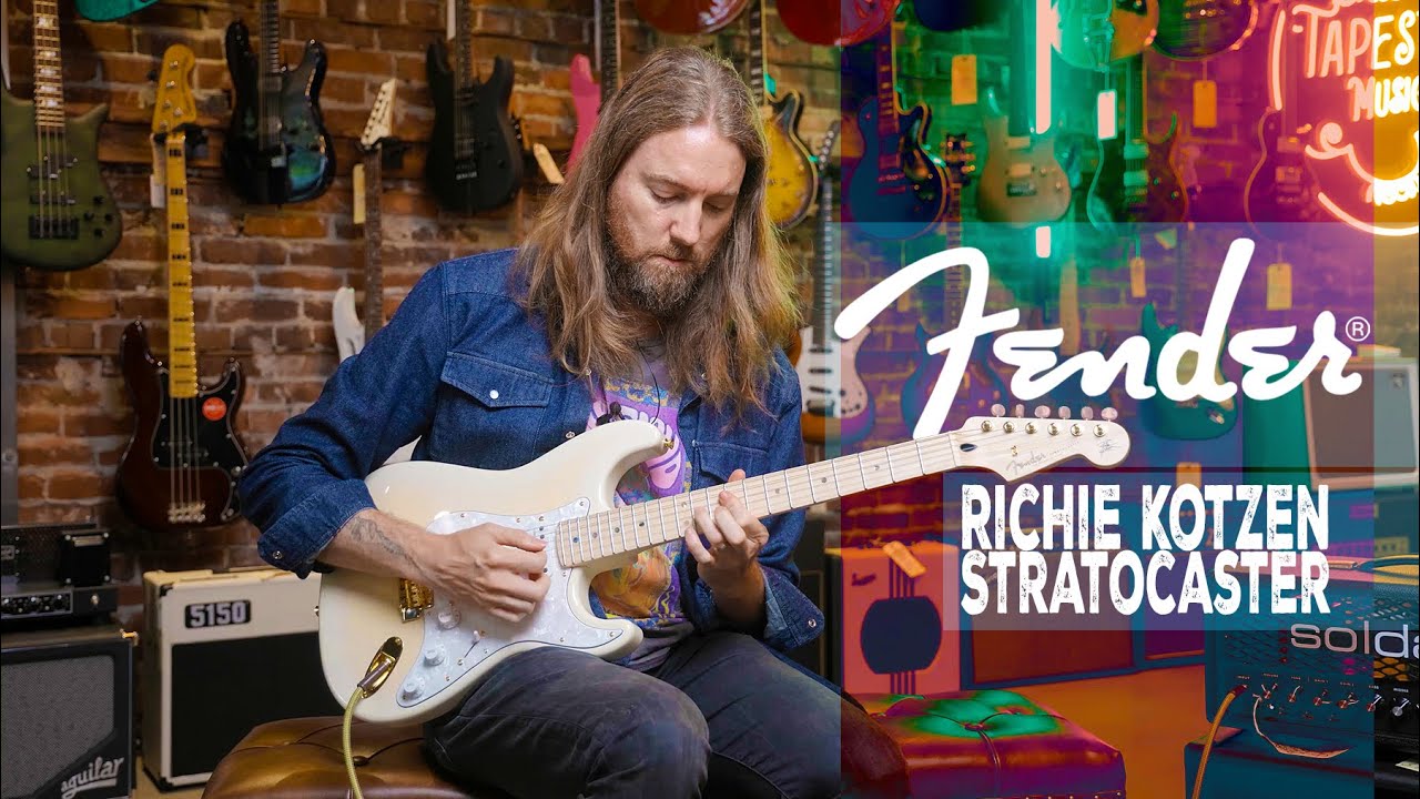 Fender Richie Kotzen Stratocaster, Maple Fingerboard, Transparent White Burst