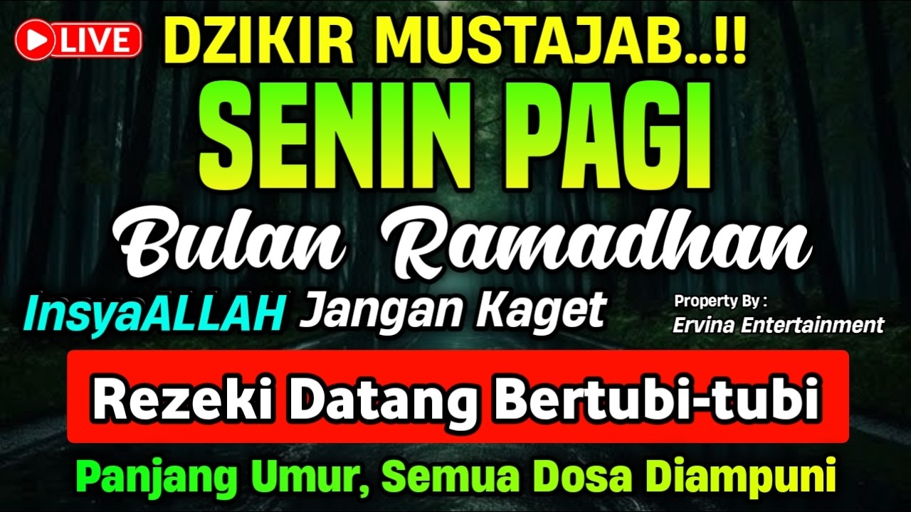 DZIKIR MALAM SENIN MUSTAJAB.! Pengampunan Dosa, insyaAllah Rezekimu Mengalir Deras | DZIKIR MALAM