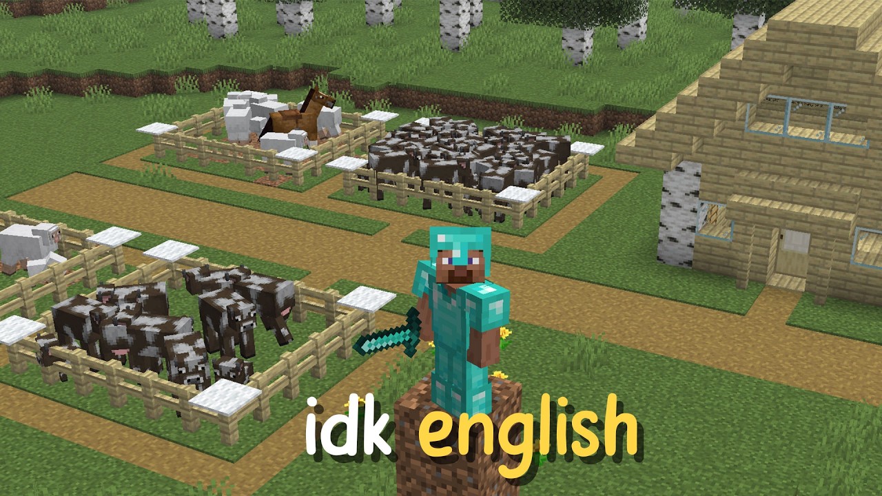 day 32 - Speaking English While Playing Minecraft (NO EDITING)