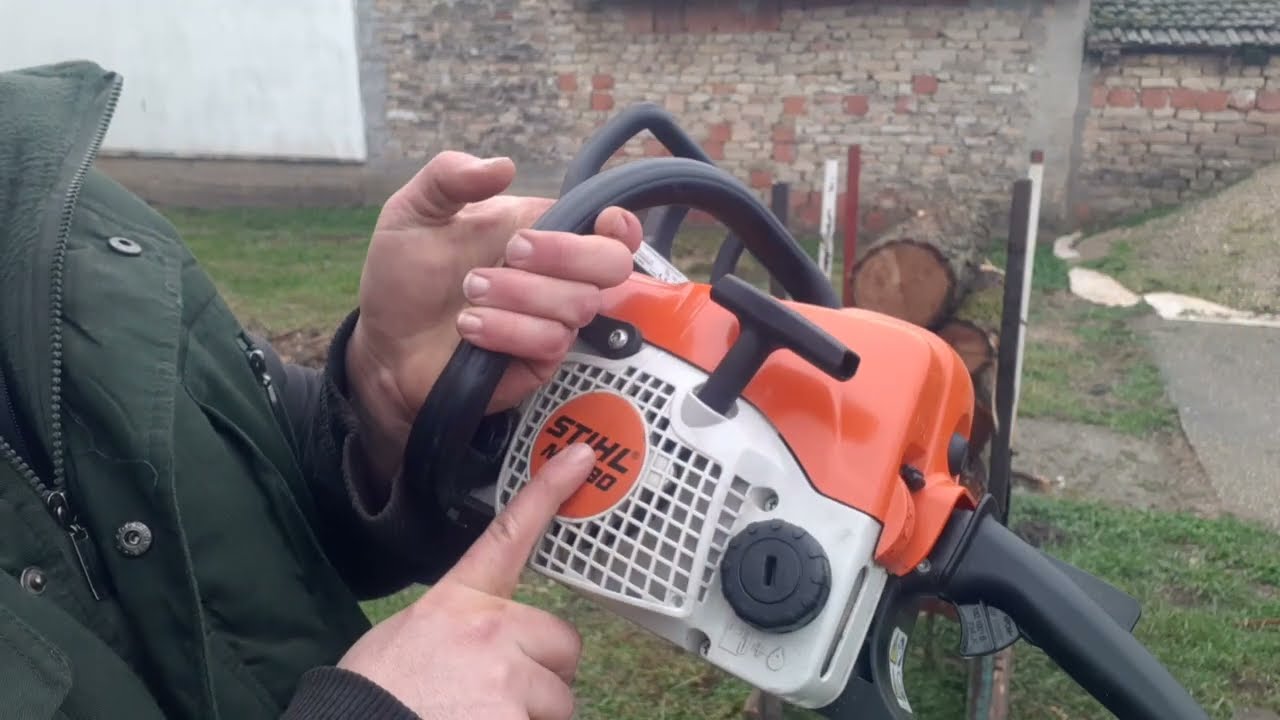 Tűzifa darabolás Stihl ms180