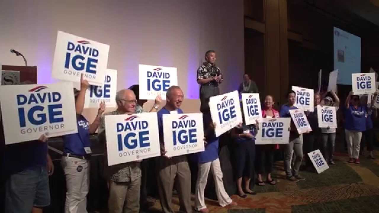 David Ige speaks to Democratic Convention on day one