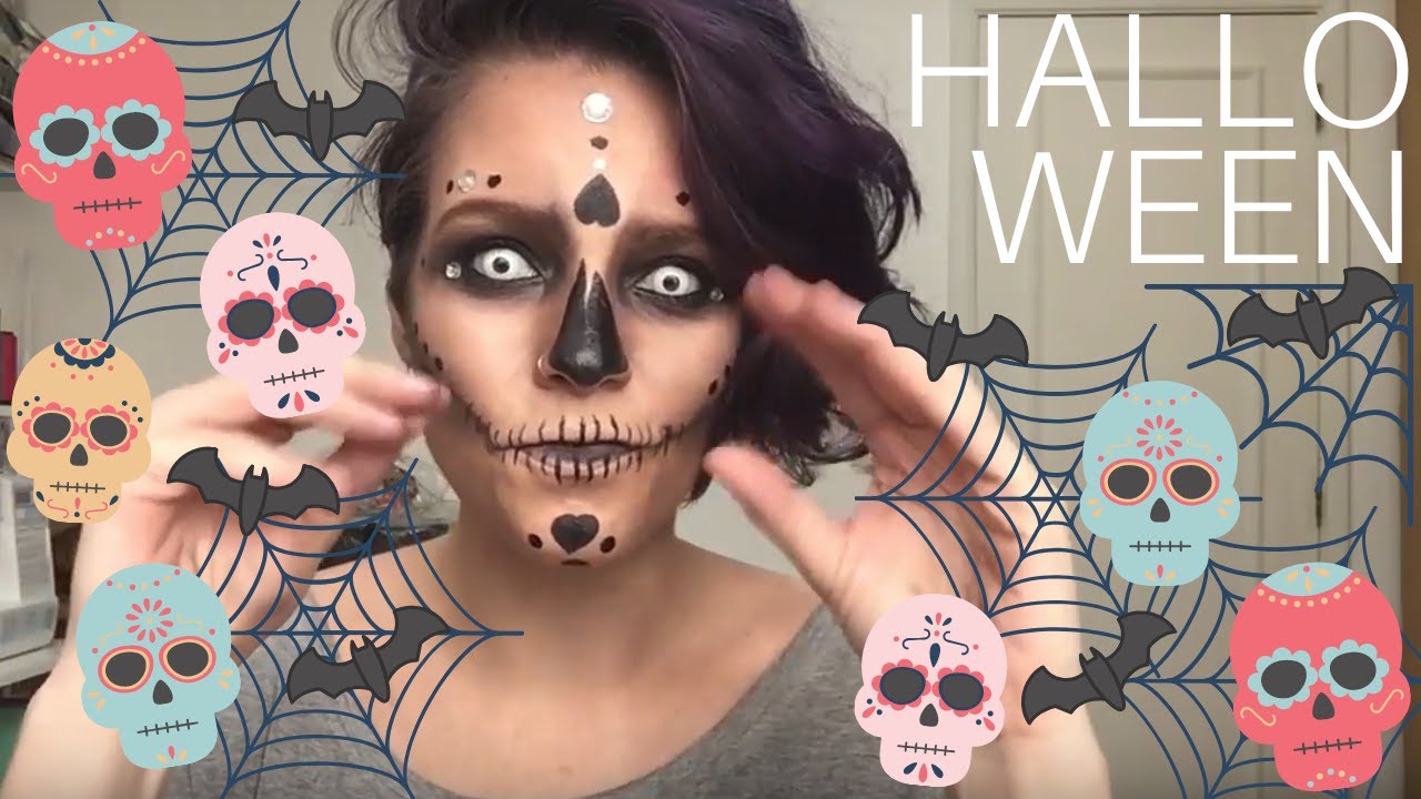 MAKE DE CAVEIRA MEXICANA (PARA O HALLOWEEN)
