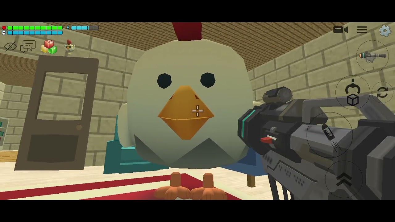  Jugando con mi prima chicken gun
