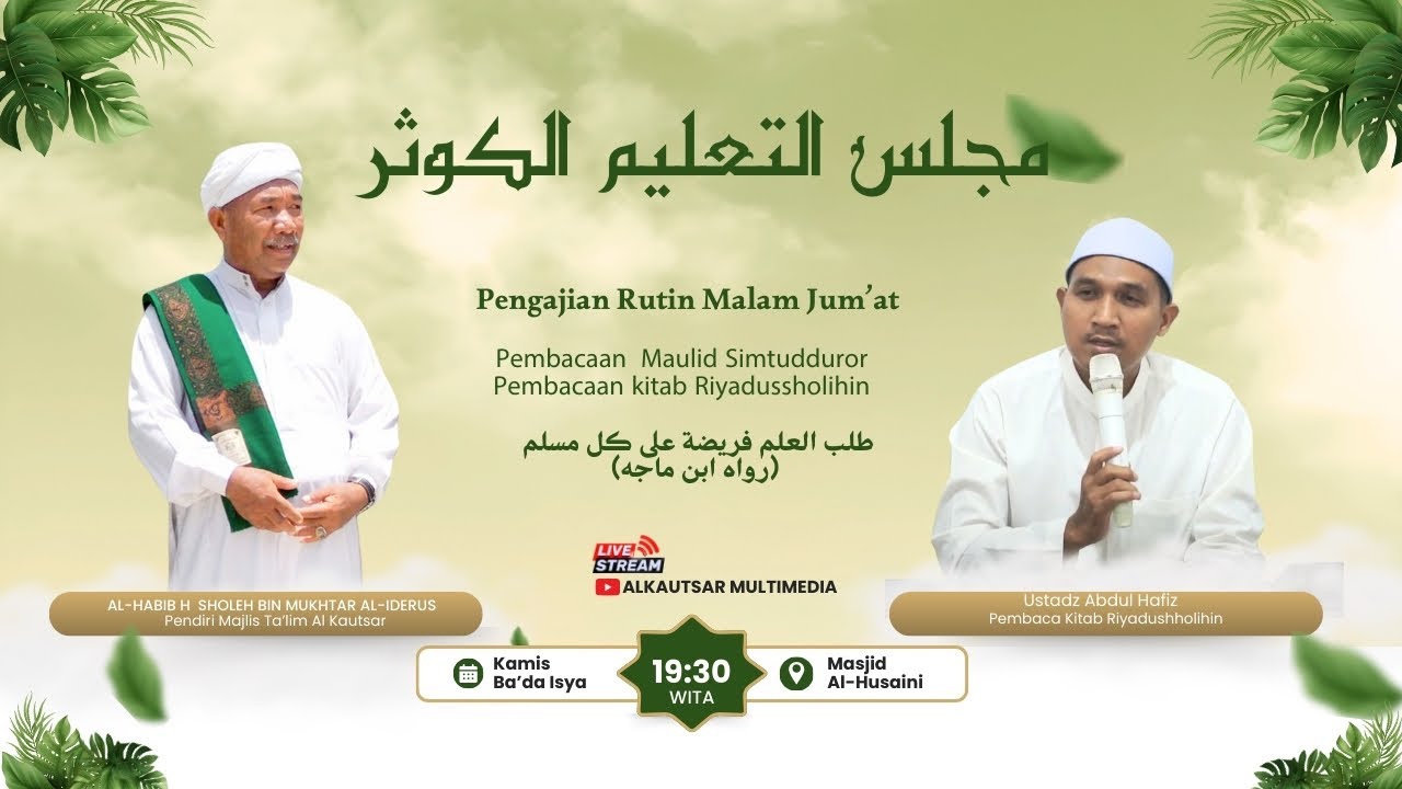 🔴LIVE - MAJLIS TA'LIM AL-KAUTSAR | MASJID AL-HUSAINI | KAMIS 15 JANUARI 2026