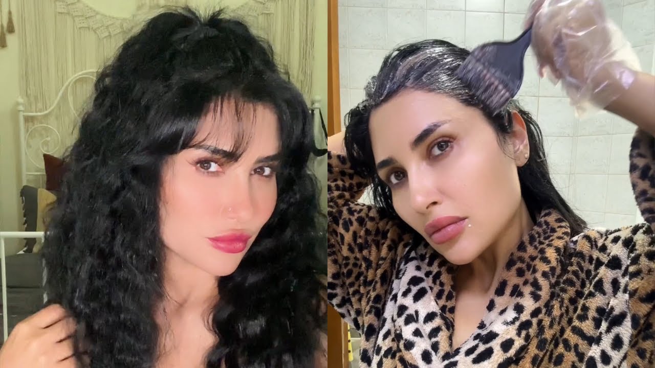صبغة شعري و تسريحة سريعه كانك بالصالون عملاها