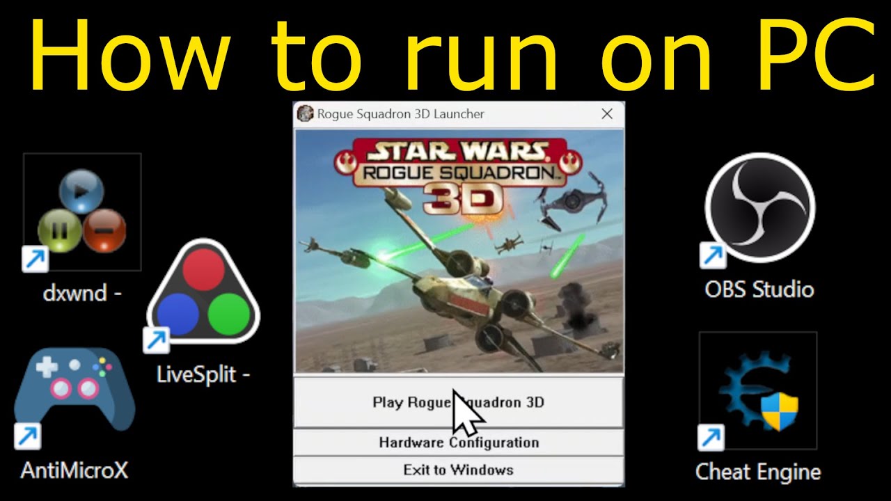 Rogue Squadron PC standard setup guide for casual play and speedrunning