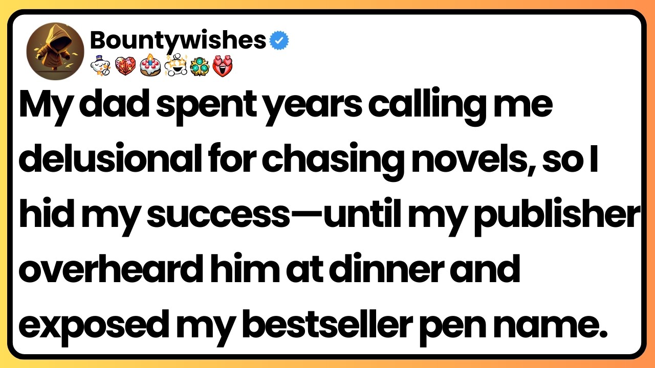 My father mocked my writing—until a publisher revealed I was the bestselling author.