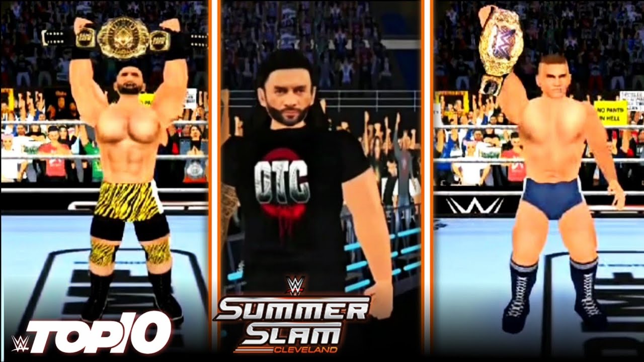WWE TOP 10 MOMENTS OF SUMMER SLAM | WR3D 2K24 |