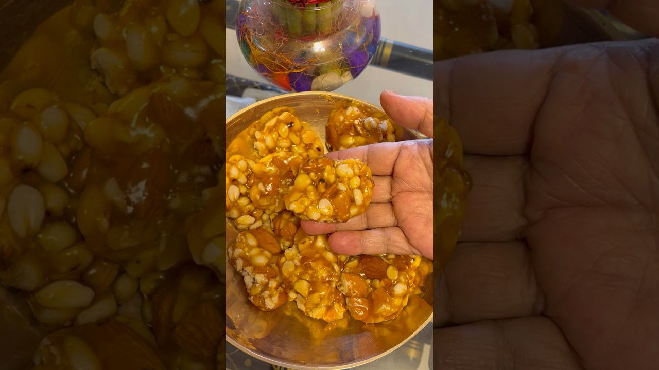 Crunchy Peanut Chikki| Healthy Homemade Festive Sweet | 30 sec Recipe😍 