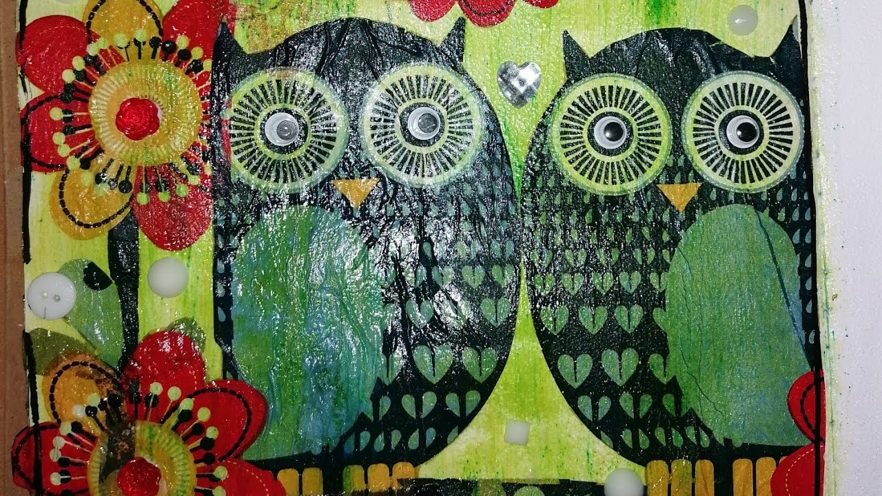 TUTO art journal : Serviettes en papier et vernis gloss d'Action