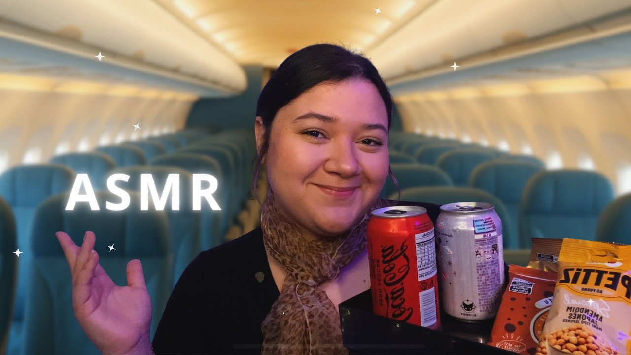 ASMR | Comissária de Bordo ✈️👩🏻‍✈️ te acalmando durante o voo (video personalizado) 