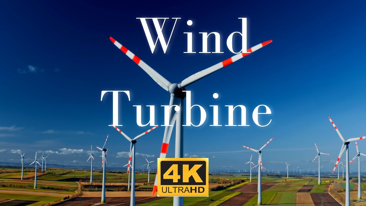 Wind Turbines in 4k - Relaxation Film With Calming Music #3