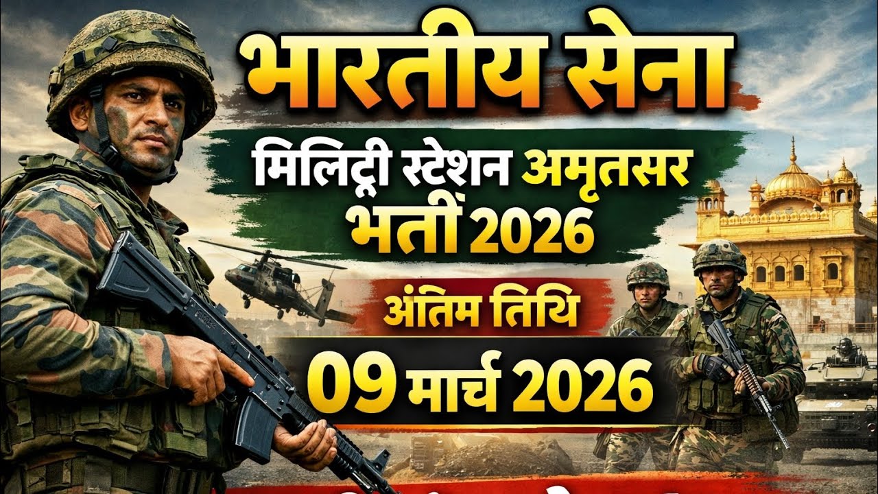 MILITARY STATION AMRITSAR OFFLINE FORM 2026 | New Vacancy 2026 | Last Date 09 March 2026 | Apply Now