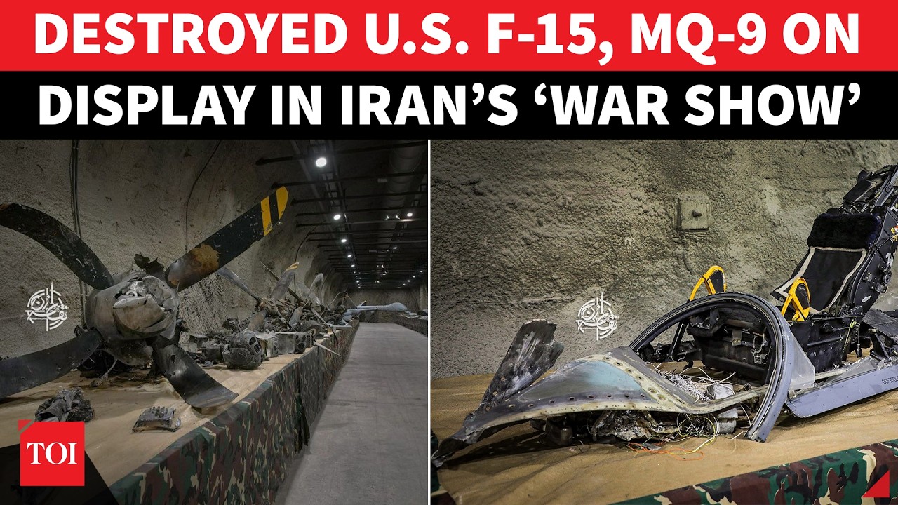ON CAM: Iran Shows Off &lsquo;WAR TROPHIES&rsquo;, BURNT American F-15, MQ-9 Reaper On Display | Watch