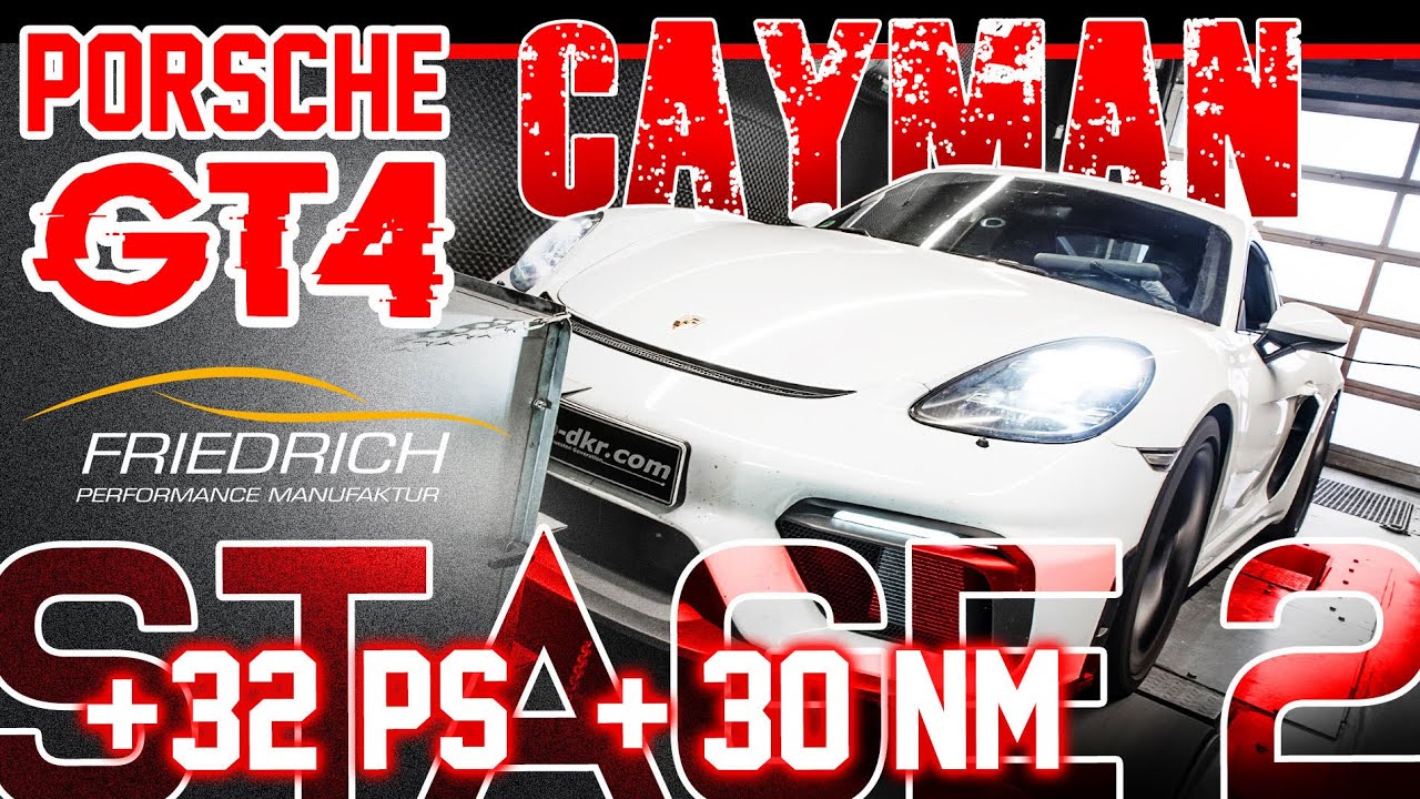 Porsche Cayman 718 GT4 | Stage 2 | OPF❌ | Dyno - 100-200 km/h | mcchip-dkr