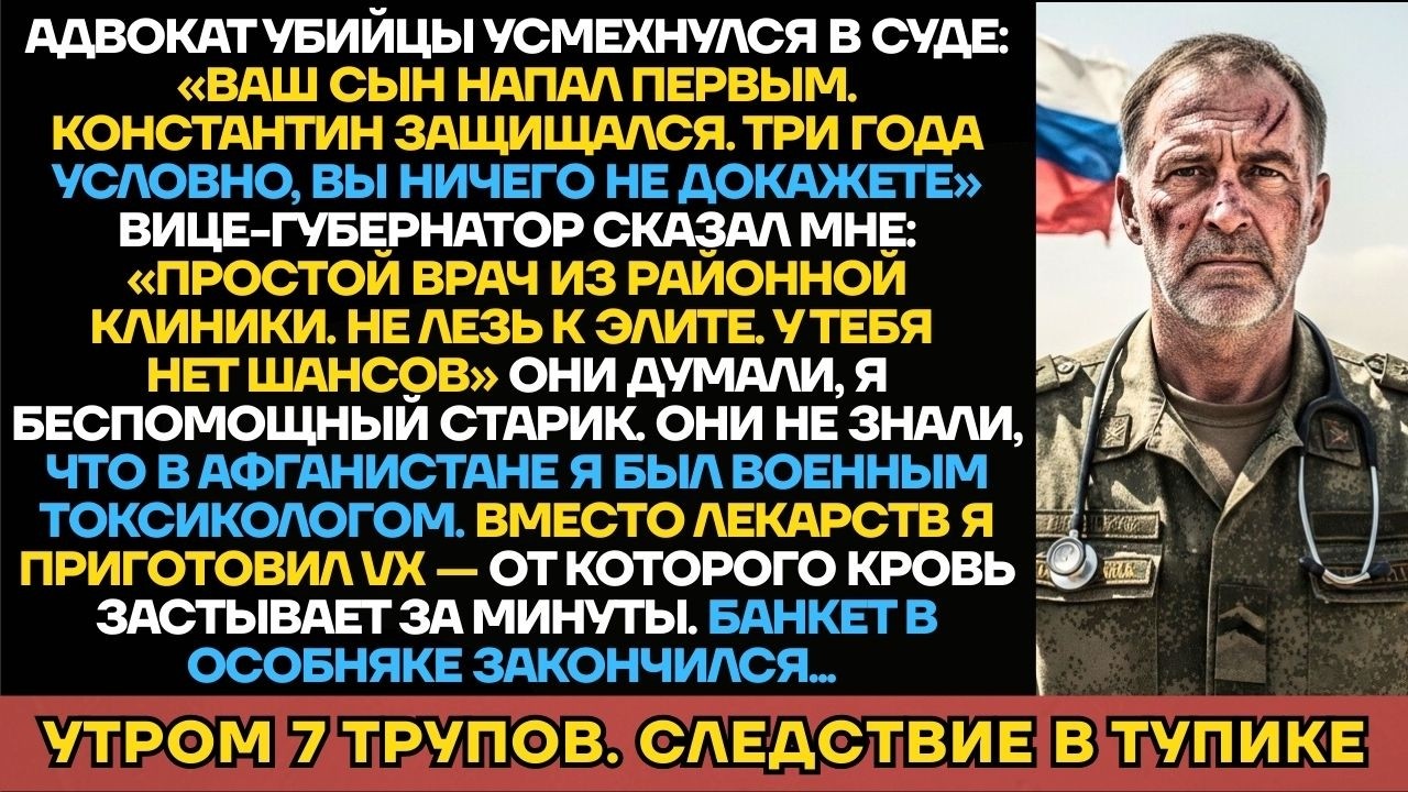 Сын Вице-Губернатора Зарезал Хирурга, Не Зная Что Его Отец Служил В Афганистане. Смертельный Банкет!