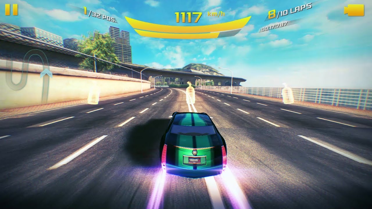 Asphalt 8 - Racing at the Speed of Sound (1234.8 km/h) [Cadillac 16 Concept Azure Coast Reverse]