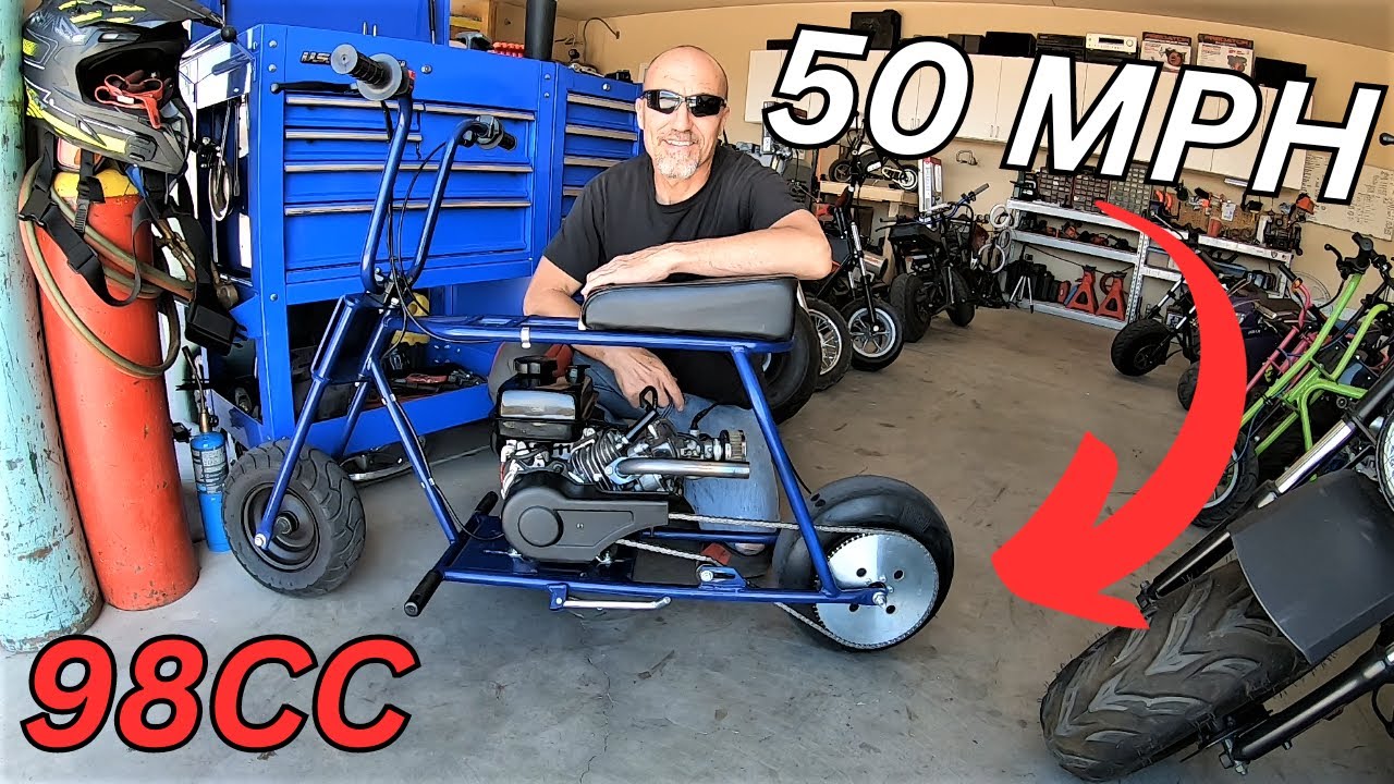Can a 98cc mini bike do 50 MPH with a gear swap?