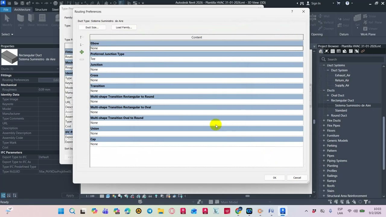 Video No 2. Metodología BIM  HVAC Generación de  Plantilla