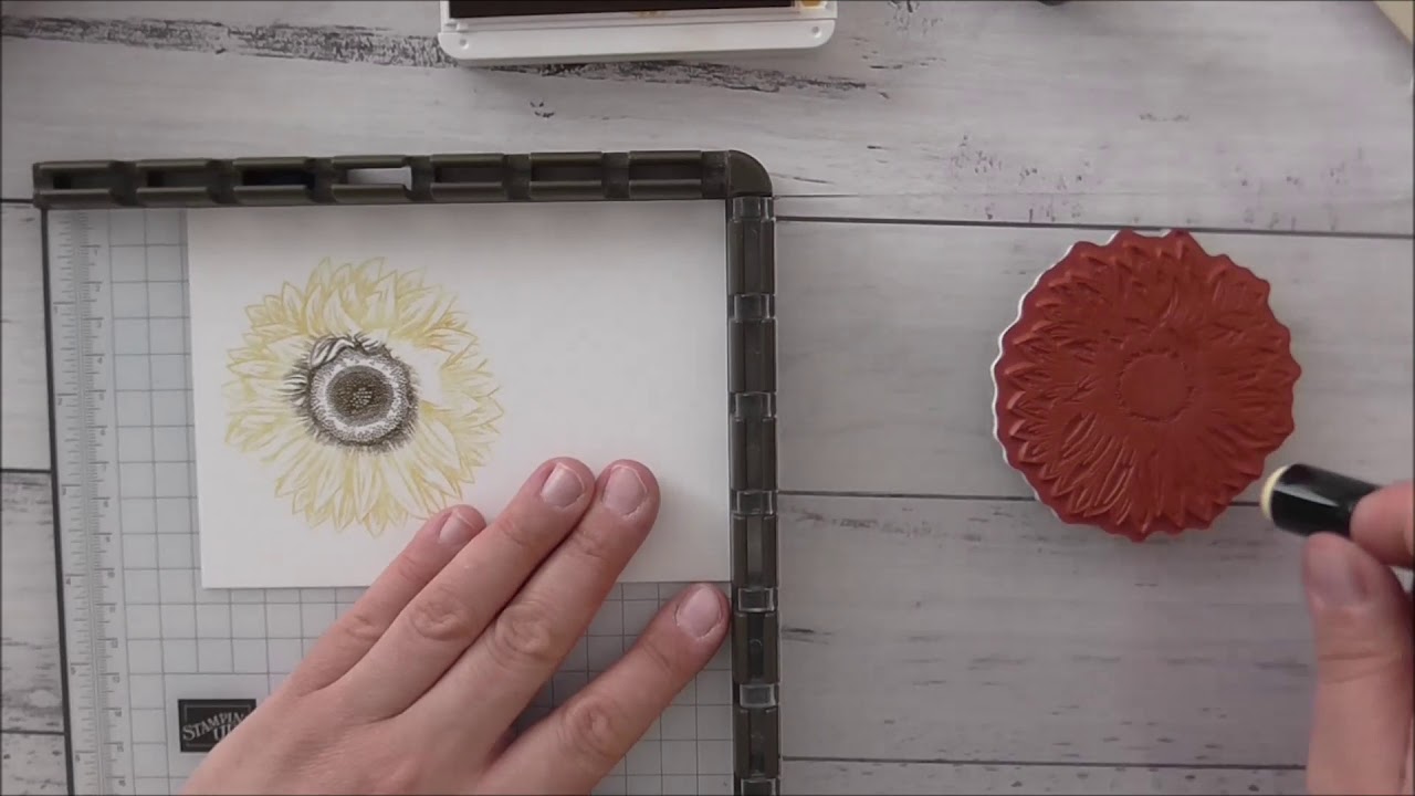 Stampin Up! Celebrate Sunflowers Tasteful Textile Card