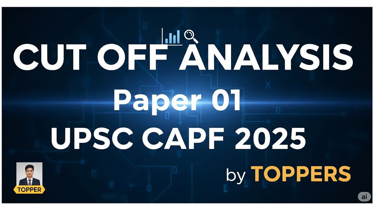 CUT OFF ANALYSIS - UPSC CAPF 2025 PAPER 1 🔥