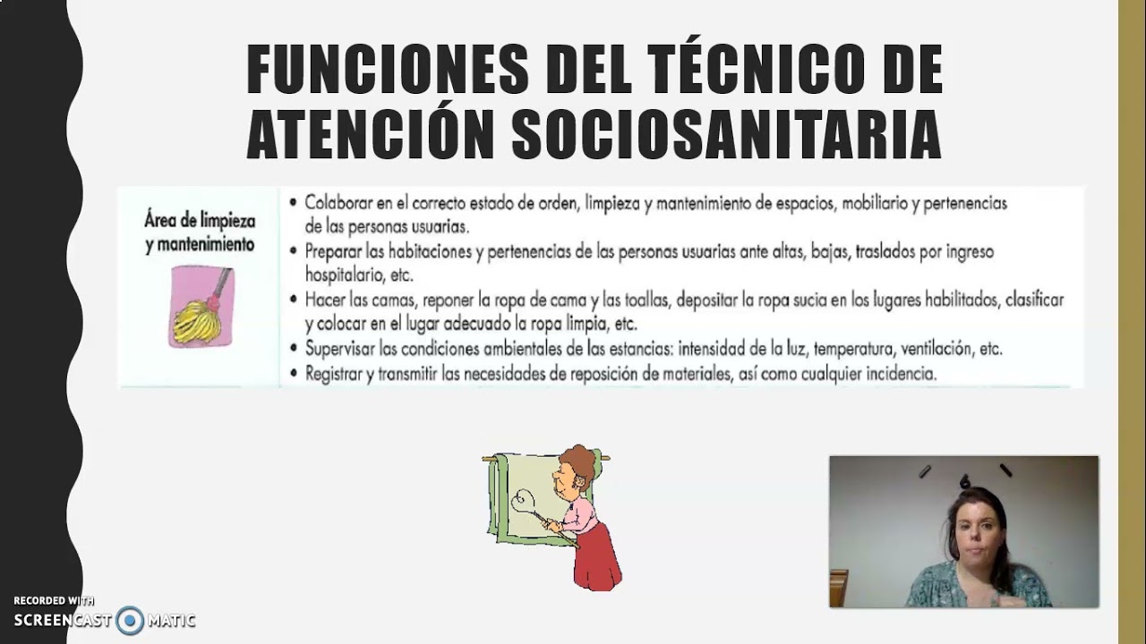 funciones tecnico atención sociosanitaria