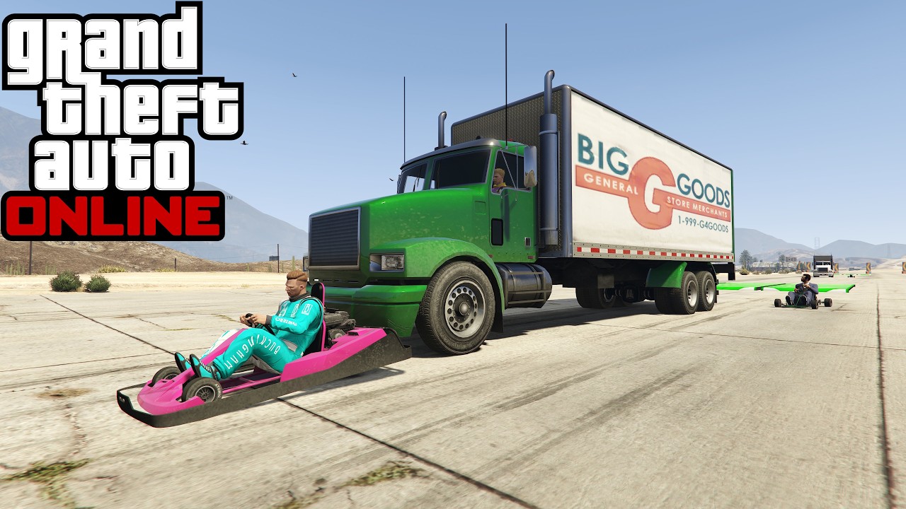GOKARTY VS CIĘŻARÓWKI NA WYŚCIGU | GTA ONLINE z EKIPĄ [JANOWSKY, LA MICHAEL ,KAZUO i STARDIXOS] #152
