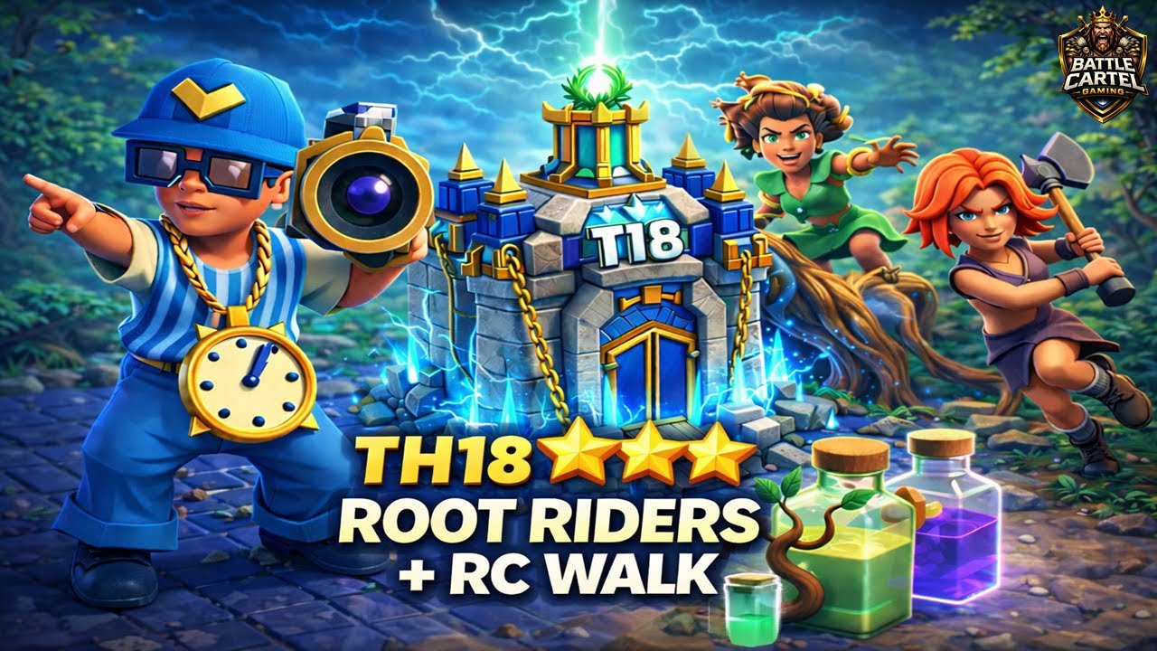 TH18 RC Walk + Root Riders | Clash of Clans Jan CWL Attacks
